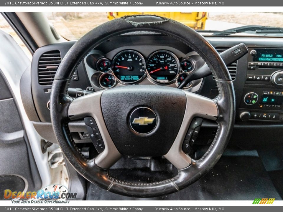 2011 Chevrolet Silverado 3500HD LT Extended Cab 4x4 Summit White / Ebony Photo #35