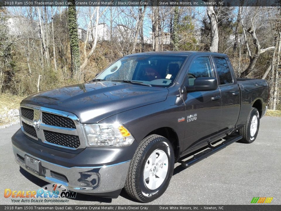 2018 Ram 1500 Tradesman Quad Cab Granite Crystal Metallic / Black/Diesel Gray Photo #3