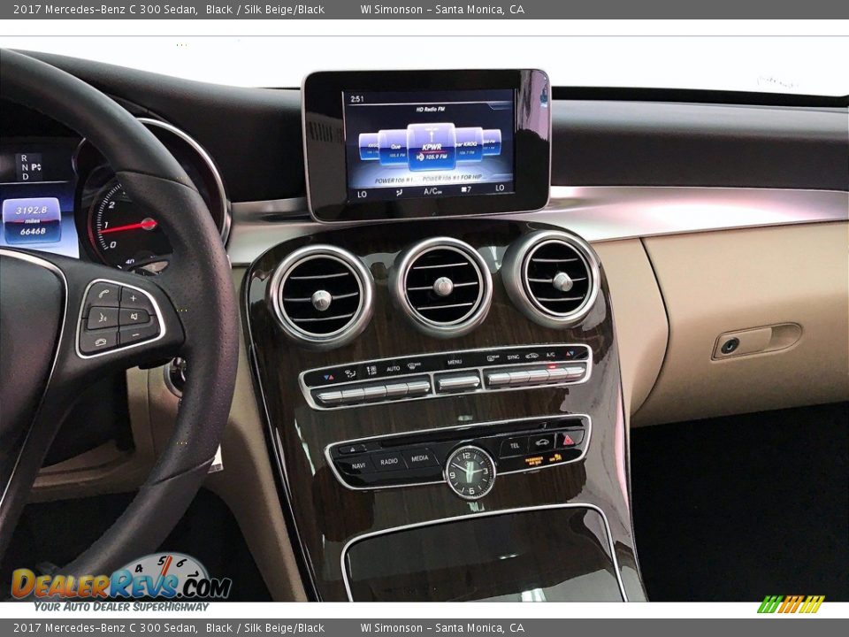 2017 Mercedes-Benz C 300 Sedan Black / Silk Beige/Black Photo #5