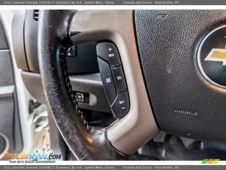 2011 Chevrolet Silverado 3500HD LT Extended Cab 4x4 Summit White / Ebony Photo #36