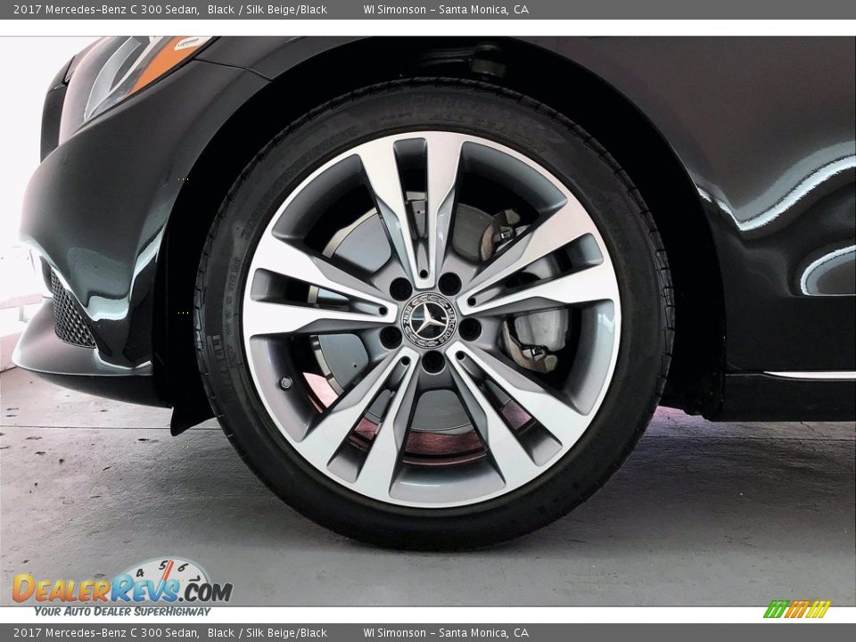 2017 Mercedes-Benz C 300 Sedan Black / Silk Beige/Black Photo #8