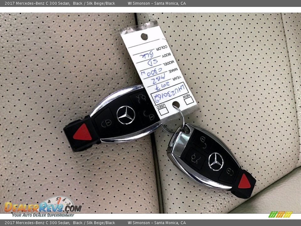 2017 Mercedes-Benz C 300 Sedan Black / Silk Beige/Black Photo #11
