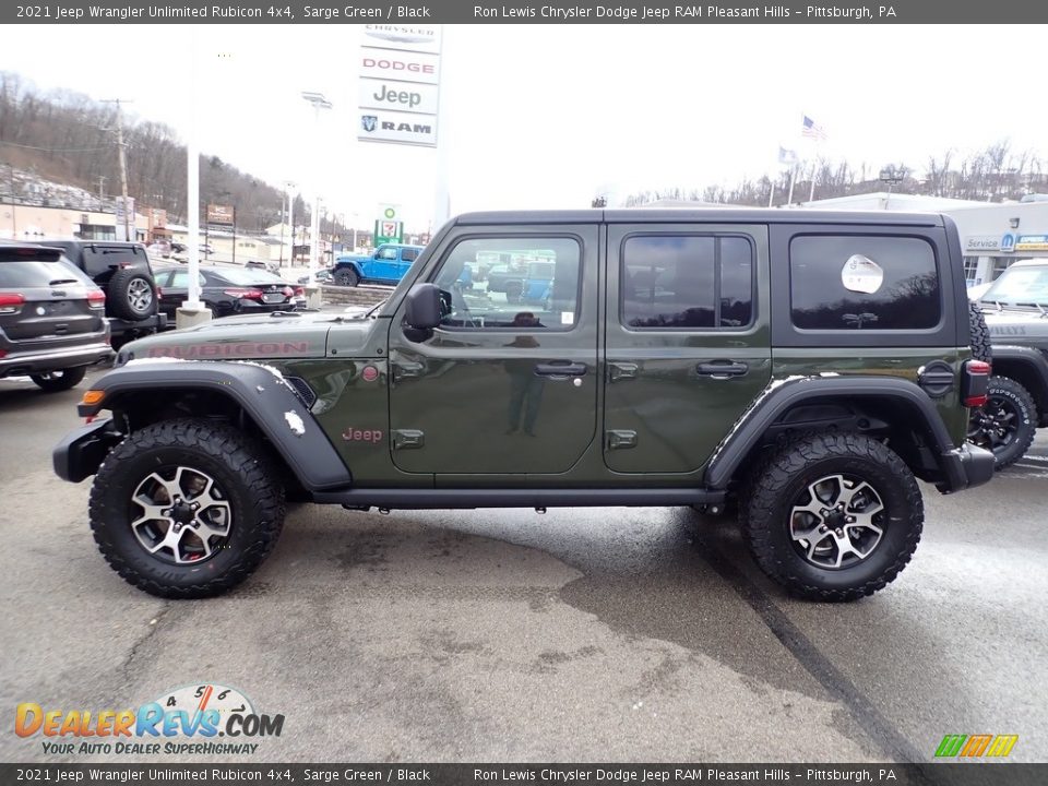 2021 Jeep Wrangler Unlimited Rubicon 4x4 Sarge Green / Black Photo #3