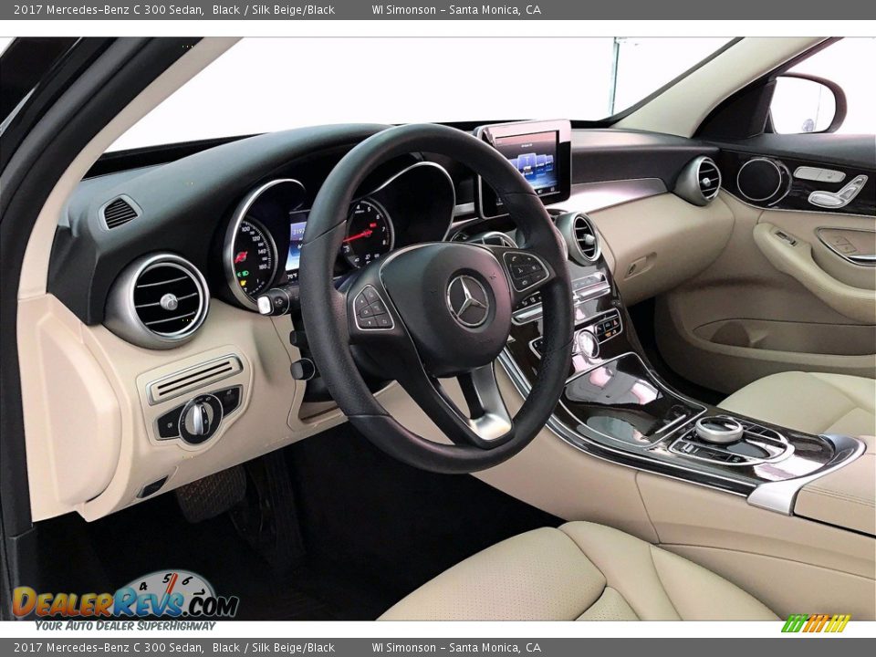 2017 Mercedes-Benz C 300 Sedan Black / Silk Beige/Black Photo #14