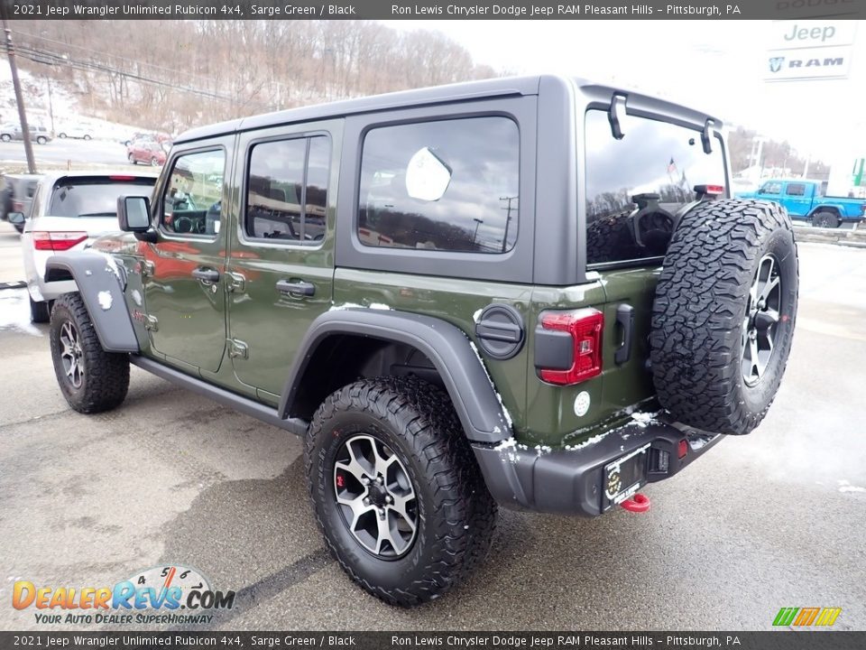 2021 Jeep Wrangler Unlimited Rubicon 4x4 Sarge Green / Black Photo #4