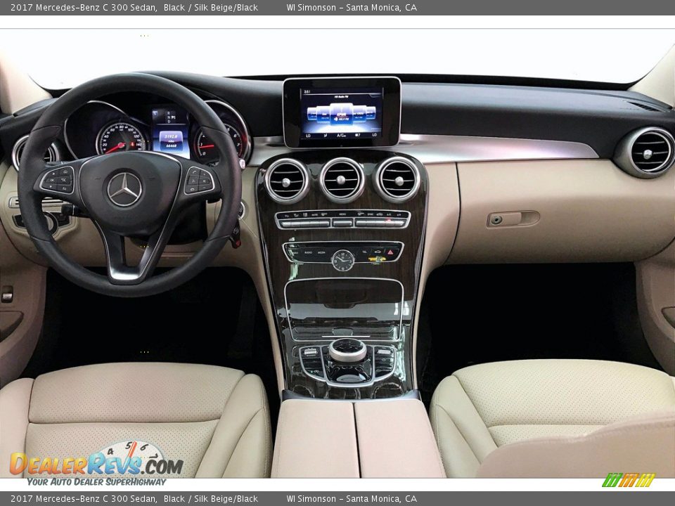 2017 Mercedes-Benz C 300 Sedan Black / Silk Beige/Black Photo #15