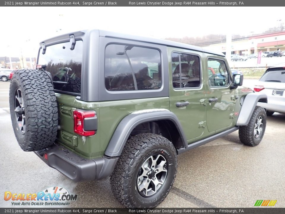 2021 Jeep Wrangler Unlimited Rubicon 4x4 Sarge Green / Black Photo #6