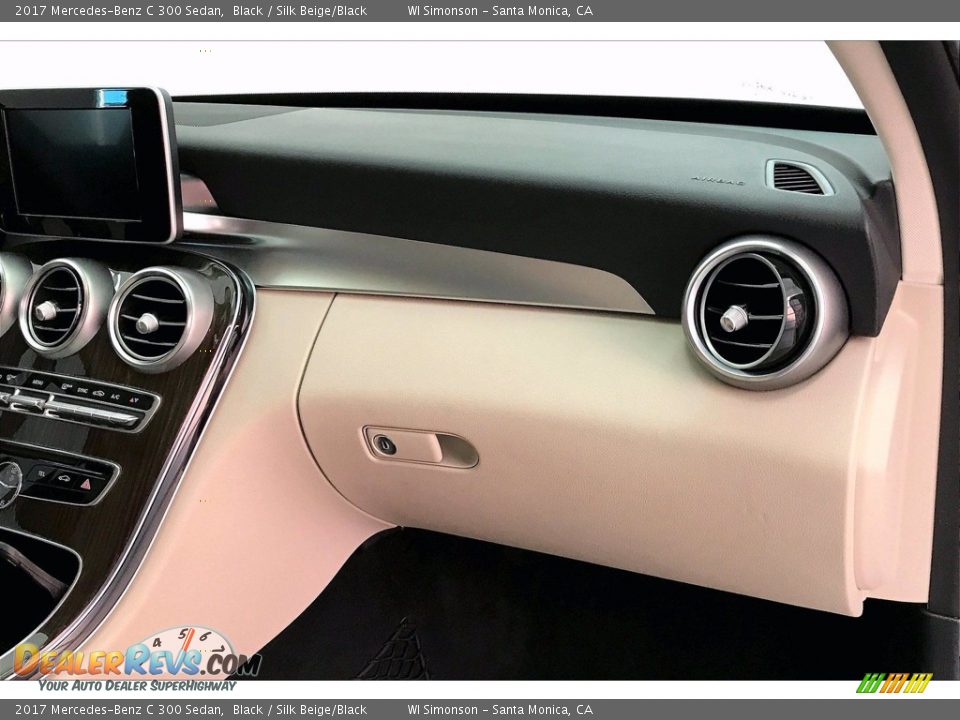 2017 Mercedes-Benz C 300 Sedan Black / Silk Beige/Black Photo #16