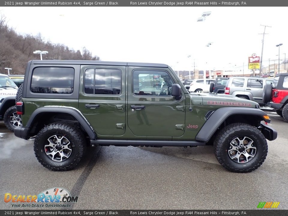 2021 Jeep Wrangler Unlimited Rubicon 4x4 Sarge Green / Black Photo #7