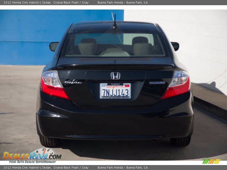 2012 Honda Civic Hybrid-L Sedan Crystal Black Pearl / Gray Photo #11