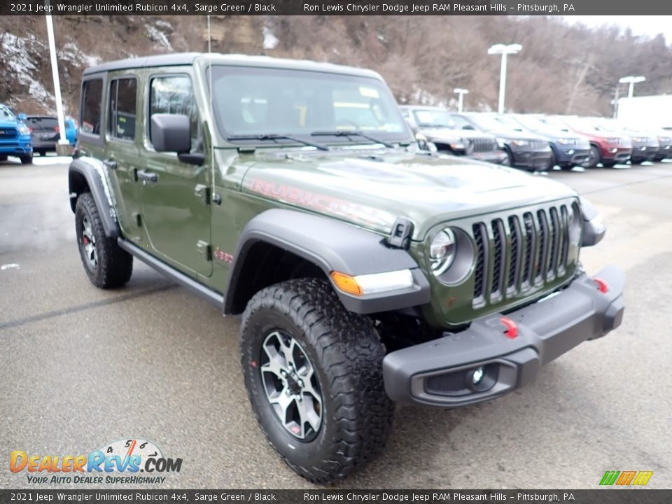 2021 Jeep Wrangler Unlimited Rubicon 4x4 Sarge Green / Black Photo #8