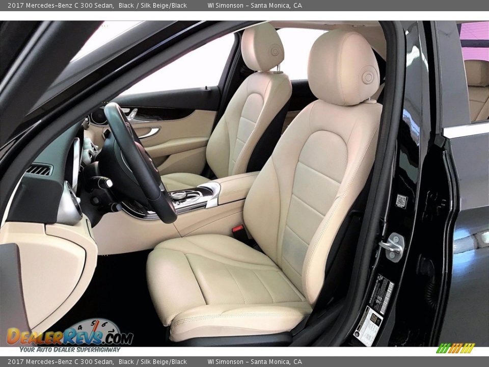 2017 Mercedes-Benz C 300 Sedan Black / Silk Beige/Black Photo #18