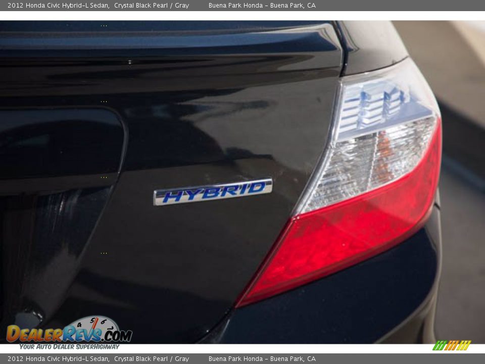 2012 Honda Civic Hybrid-L Sedan Crystal Black Pearl / Gray Photo #13
