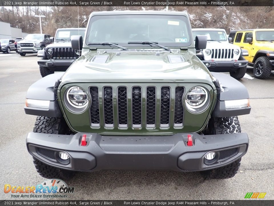 2021 Jeep Wrangler Unlimited Rubicon 4x4 Sarge Green / Black Photo #9