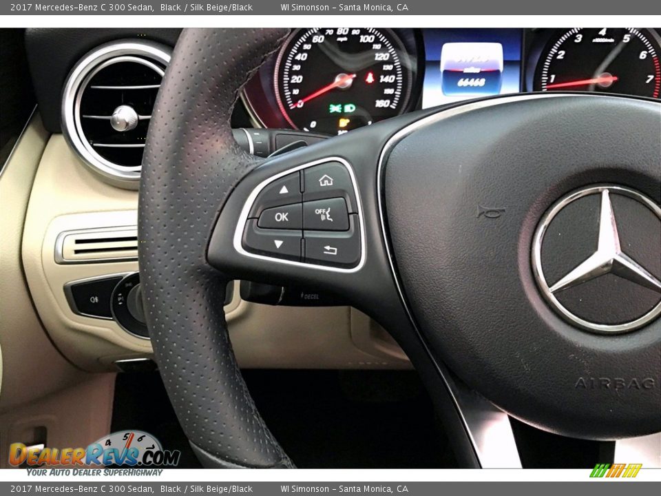 2017 Mercedes-Benz C 300 Sedan Black / Silk Beige/Black Photo #21