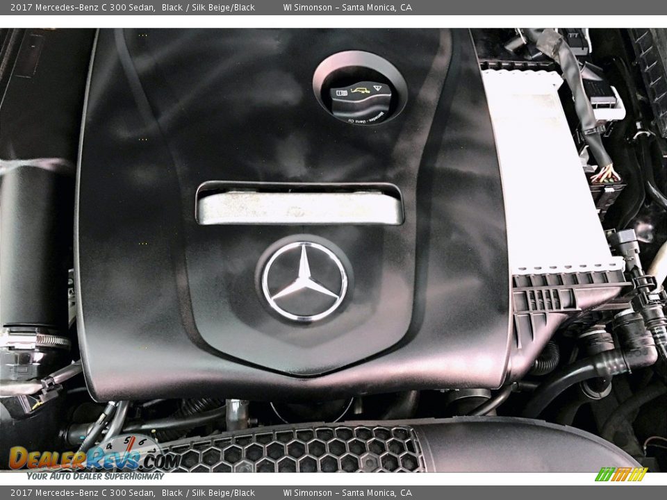 2017 Mercedes-Benz C 300 Sedan Black / Silk Beige/Black Photo #32