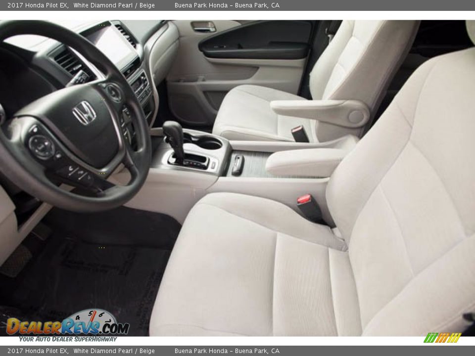 2017 Honda Pilot EX White Diamond Pearl / Beige Photo #3