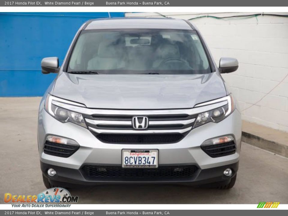 2017 Honda Pilot EX White Diamond Pearl / Beige Photo #7