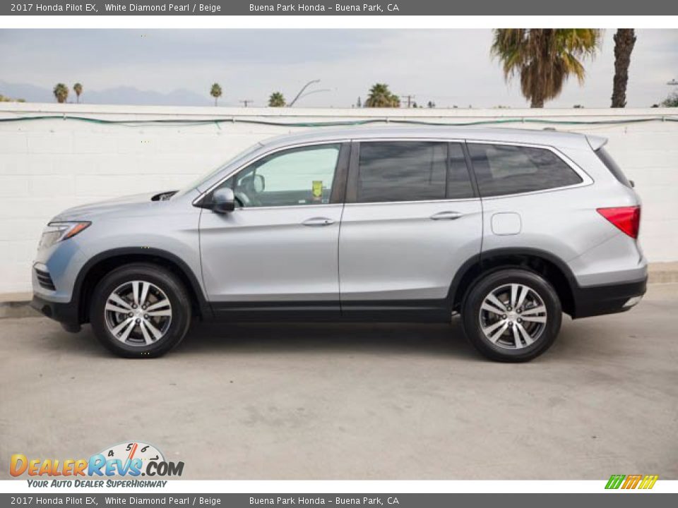 2017 Honda Pilot EX White Diamond Pearl / Beige Photo #8