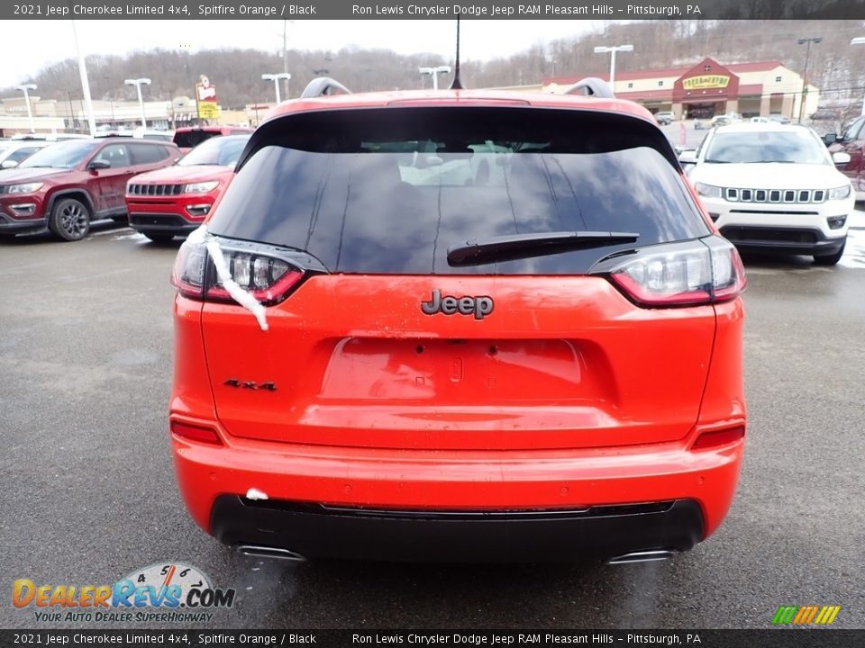 2021 Jeep Cherokee Limited 4x4 Spitfire Orange / Black Photo #6