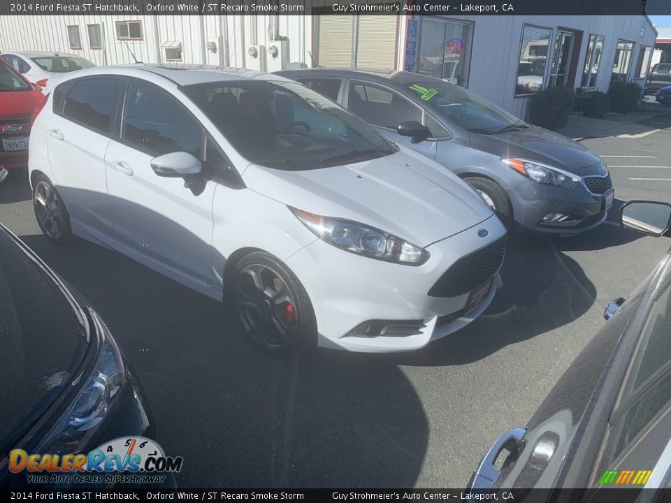 2014 Ford Fiesta ST Hatchback Oxford White / ST Recaro Smoke Storm Photo #1