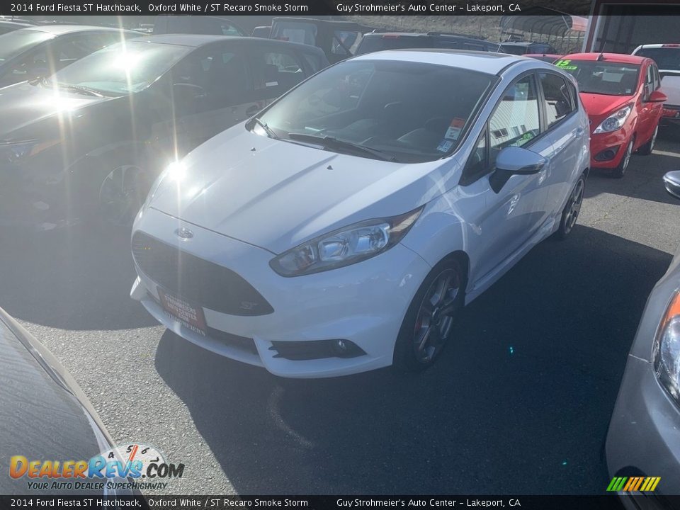 2014 Ford Fiesta ST Hatchback Oxford White / ST Recaro Smoke Storm Photo #2