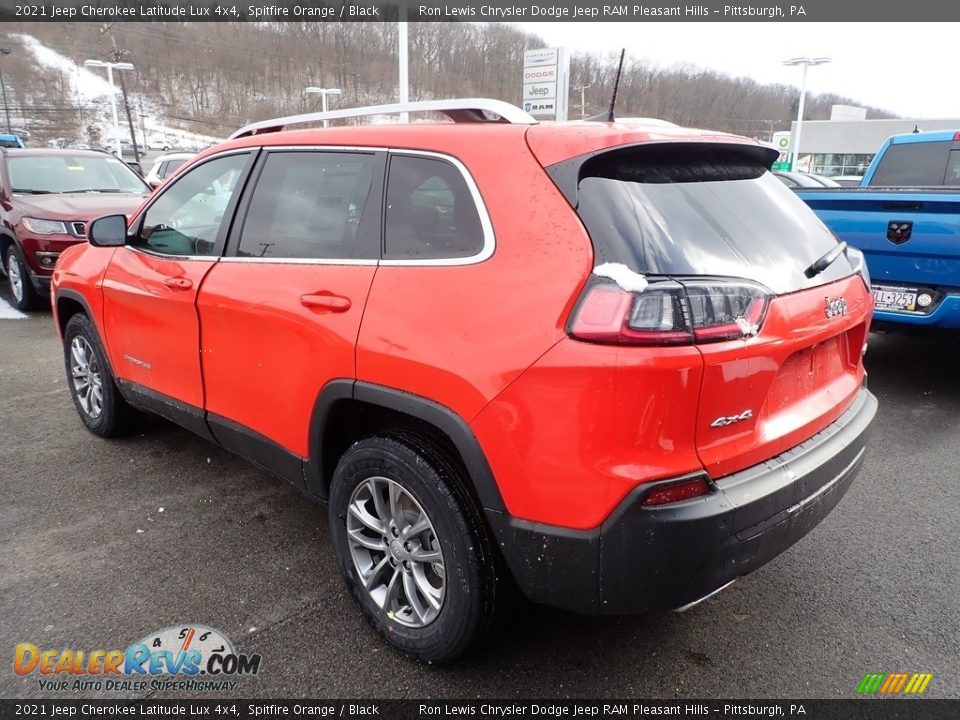 2021 Jeep Cherokee Latitude Lux 4x4 Spitfire Orange / Black Photo #3