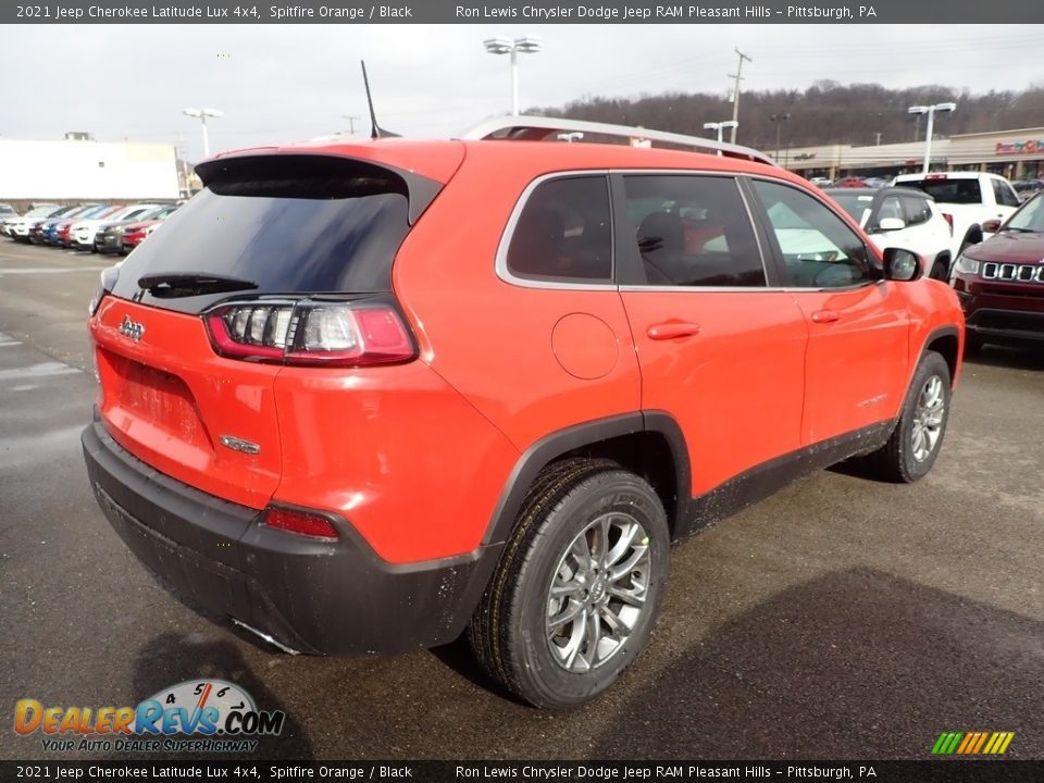 2021 Jeep Cherokee Latitude Lux 4x4 Spitfire Orange / Black Photo #5