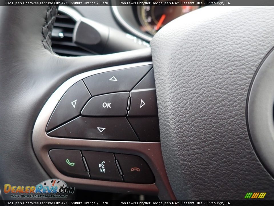 2021 Jeep Cherokee Latitude Lux 4x4 Spitfire Orange / Black Photo #18