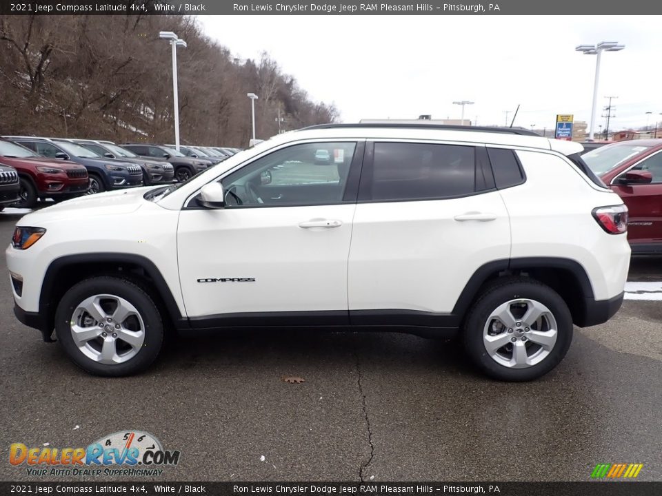 2021 Jeep Compass Latitude 4x4 White / Black Photo #3