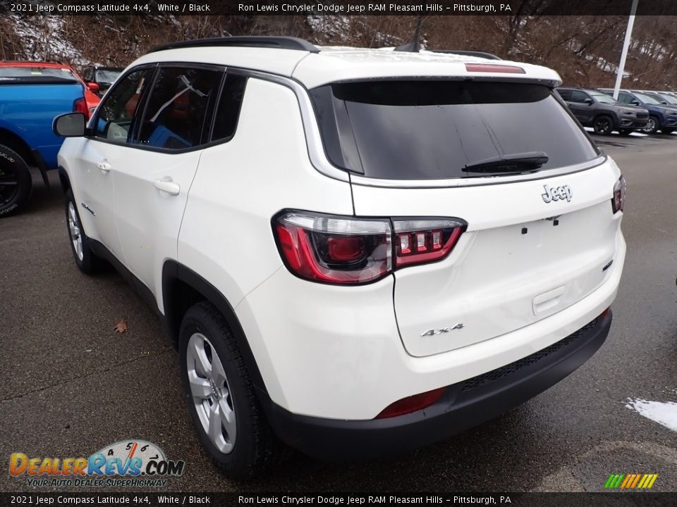 2021 Jeep Compass Latitude 4x4 White / Black Photo #4