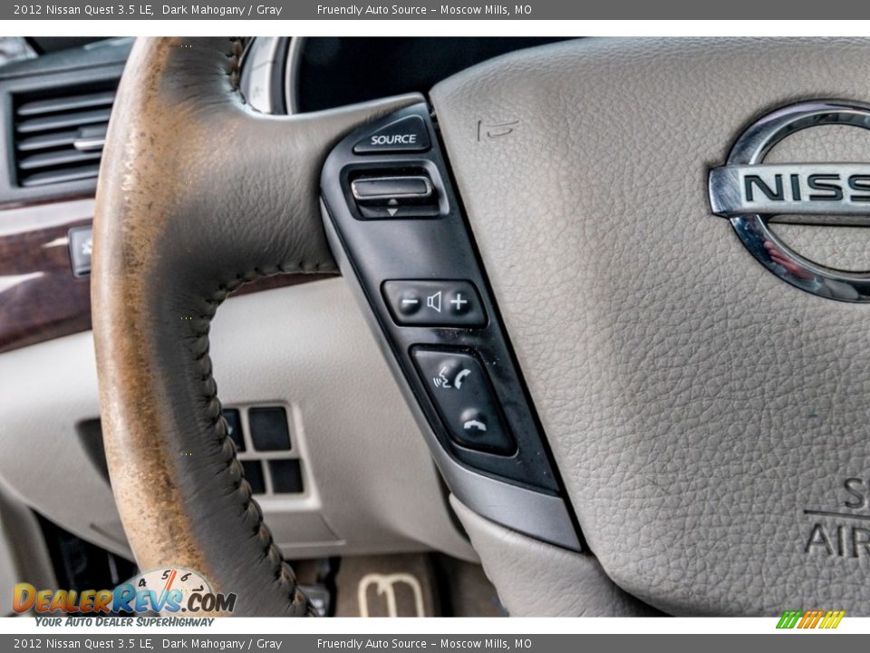 2012 Nissan Quest 3.5 LE Dark Mahogany / Gray Photo #34