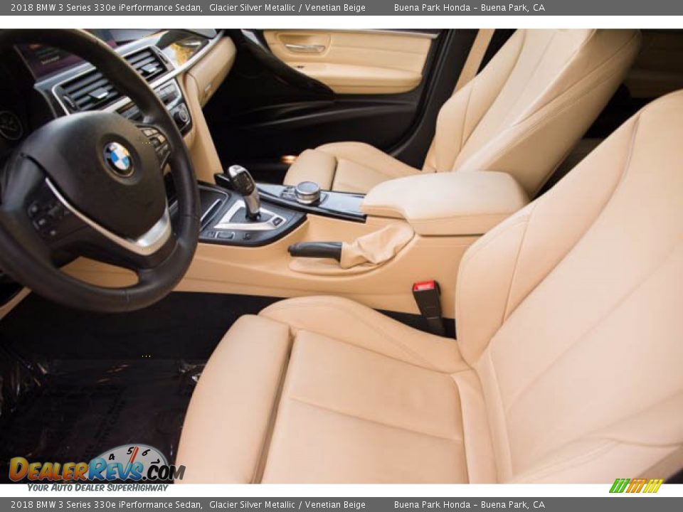 2018 BMW 3 Series 330e iPerformance Sedan Glacier Silver Metallic / Venetian Beige Photo #3