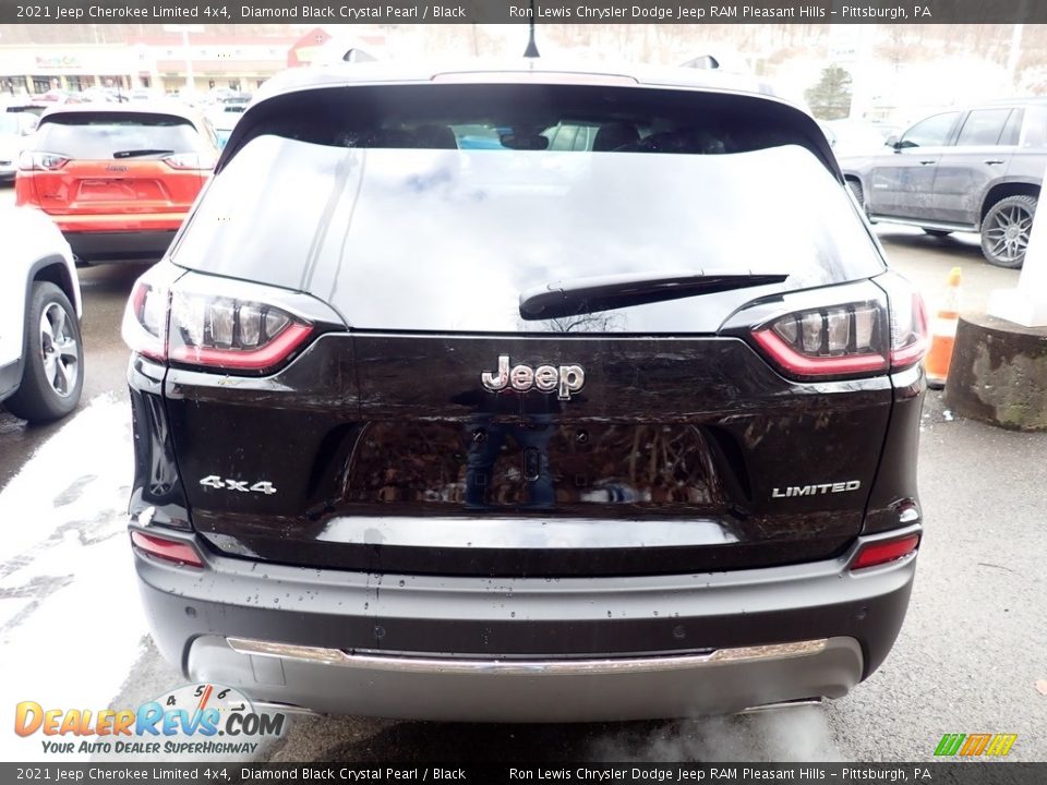 2021 Jeep Cherokee Limited 4x4 Diamond Black Crystal Pearl / Black Photo #4