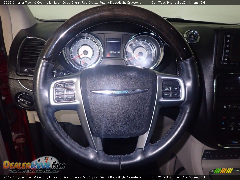 2012 Chrysler Town & Country Limited Deep Cherry Red Crystal Pearl / Black/Light Graystone Photo #32