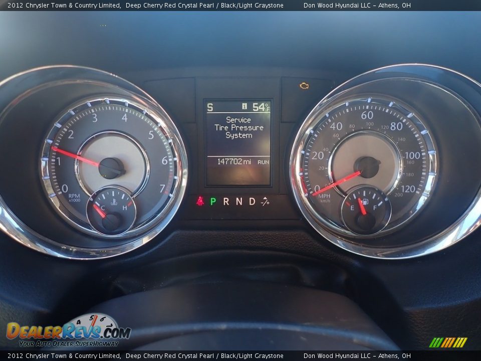 2012 Chrysler Town & Country Limited Deep Cherry Red Crystal Pearl / Black/Light Graystone Photo #33