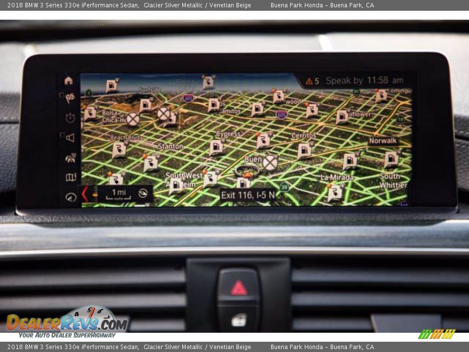2018 BMW 3 Series 330e iPerformance Sedan Glacier Silver Metallic / Venetian Beige Photo #27