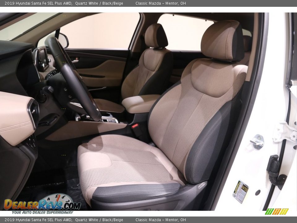 2019 Hyundai Santa Fe SEL Plus AWD Quartz White / Black/Beige Photo #5