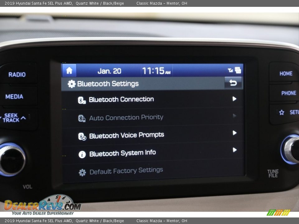 2019 Hyundai Santa Fe SEL Plus AWD Quartz White / Black/Beige Photo #11