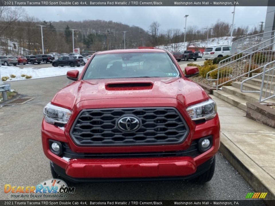 2021 Toyota Tacoma TRD Sport Double Cab 4x4 Barcelona Red Metallic / TRD Cement/Black Photo #11