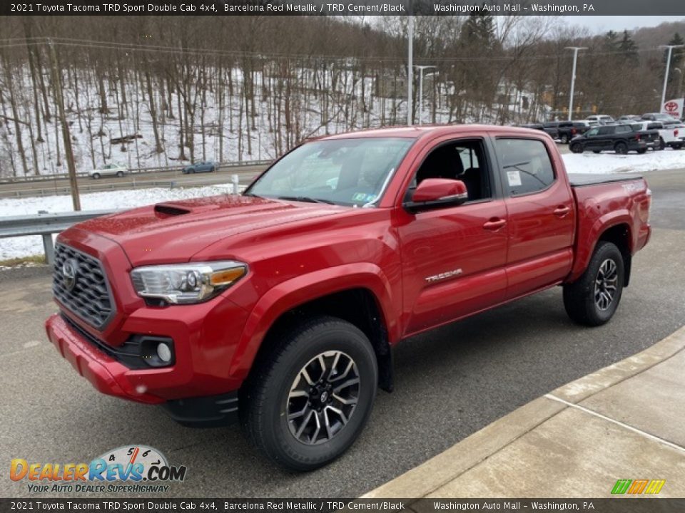 2021 Toyota Tacoma TRD Sport Double Cab 4x4 Barcelona Red Metallic / TRD Cement/Black Photo #12