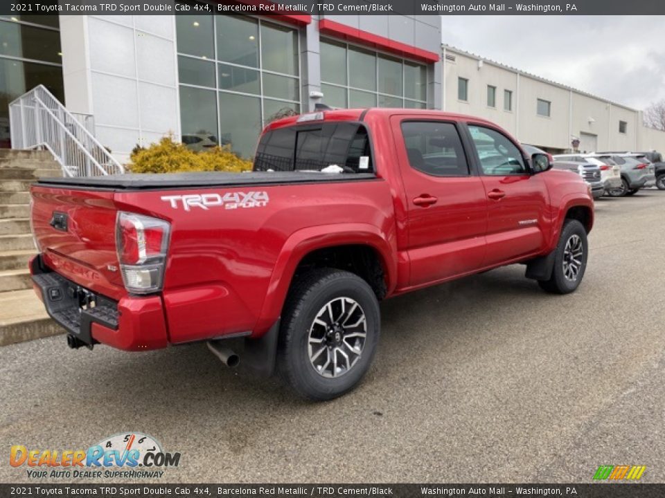 2021 Toyota Tacoma TRD Sport Double Cab 4x4 Barcelona Red Metallic / TRD Cement/Black Photo #13