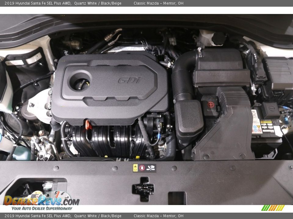 2019 Hyundai Santa Fe SEL Plus AWD Quartz White / Black/Beige Photo #22