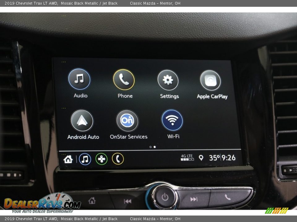2019 Chevrolet Trax LT AWD Mosaic Black Metallic / Jet Black Photo #10