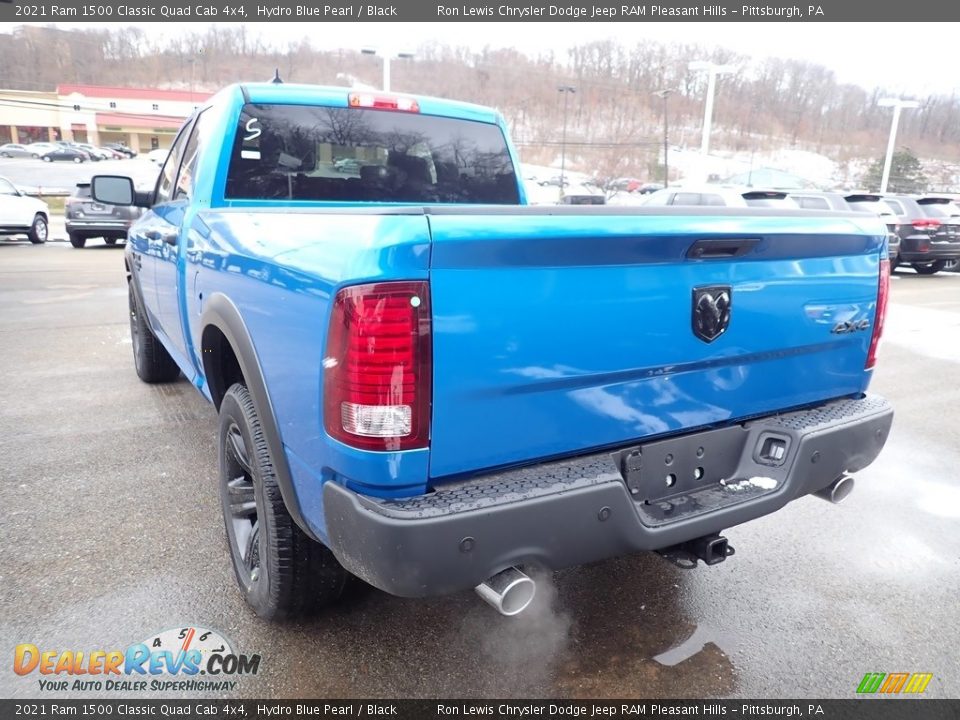 2021 Ram 1500 Classic Quad Cab 4x4 Hydro Blue Pearl / Black Photo #3