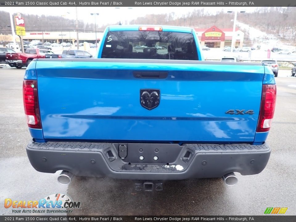 2021 Ram 1500 Classic Quad Cab 4x4 Hydro Blue Pearl / Black Photo #4