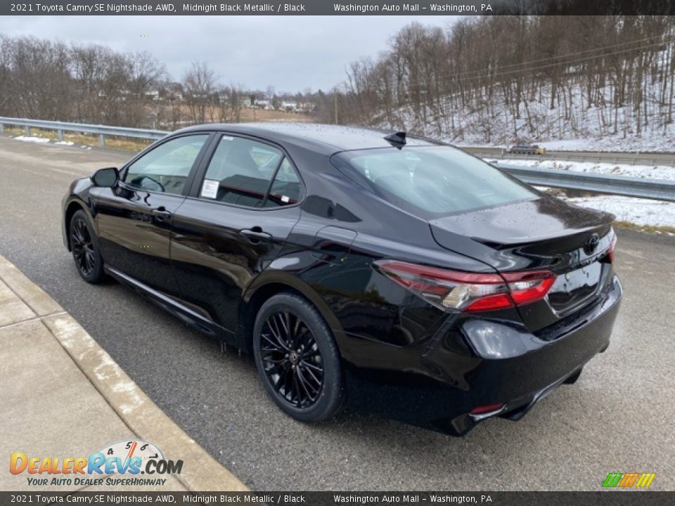 2021 Toyota Camry SE Nightshade AWD Midnight Black Metallic / Black Photo #2