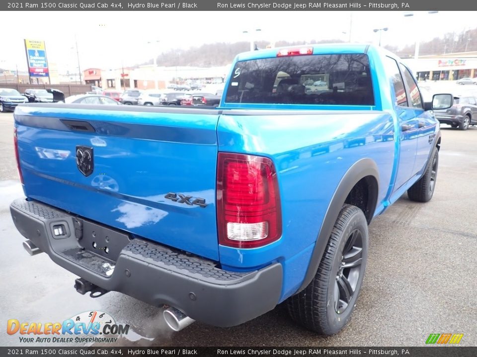 2021 Ram 1500 Classic Quad Cab 4x4 Hydro Blue Pearl / Black Photo #5