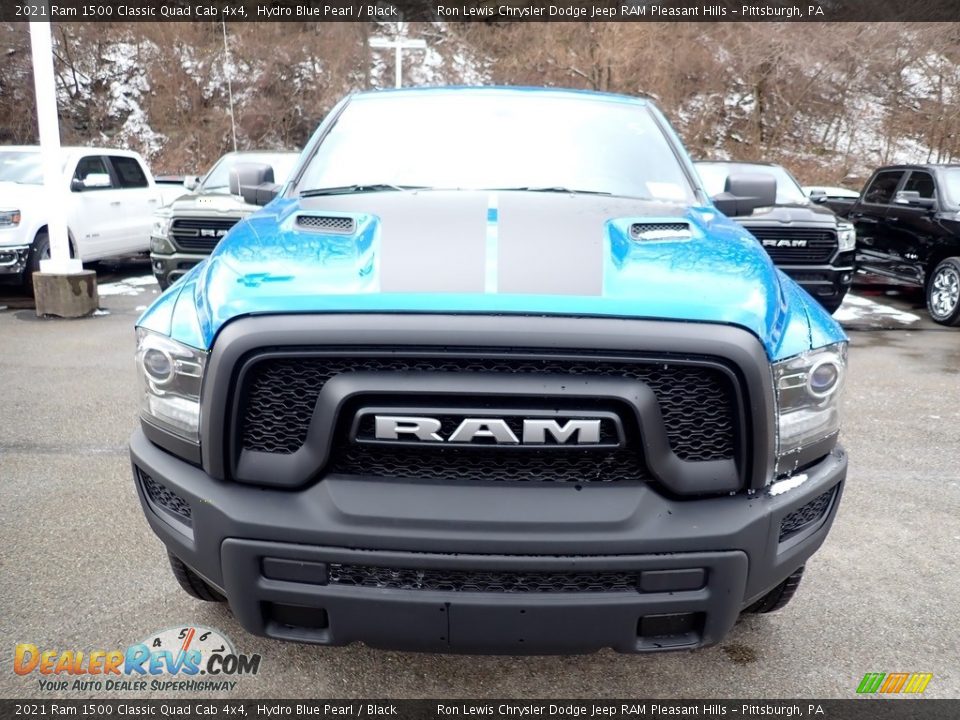 2021 Ram 1500 Classic Quad Cab 4x4 Hydro Blue Pearl / Black Photo #8