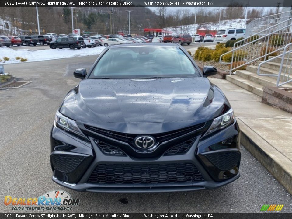 2021 Toyota Camry SE Nightshade AWD Midnight Black Metallic / Black Photo #11